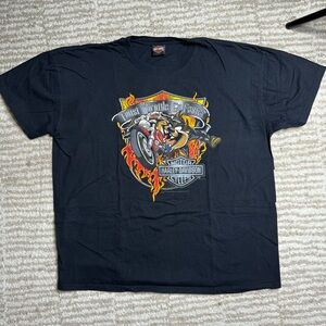 Looney Tunes X Harley Davidson Black Tee